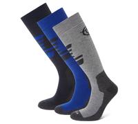 TOG24 Bergenz Ski Socks 3 Pack. Padded Ski Socks With Targeted Cushioning, Non-Slip Grip Cuffs, Re-Inforced Toe & Heel Plus Elastic Arch & Ankle Support. 3 Pack Mens Ski Socks. 3 Pack Womens Ski Socks