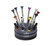 Bergeon 30081-S10 Ergonomic Set of 10pcs Screwdrivers on a Rotating Base