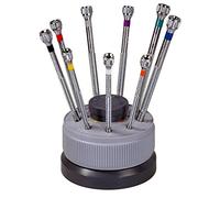 BERGEON 5970 Watchmakers Chromium Plated 9 Piece Screwdriver Set - HS5970