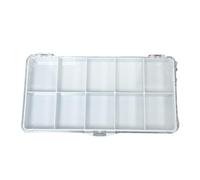 Bergeon 6089-10 Plastic Transparent Box for Watch Parts, 10 divisions of 39 x 50 mm
