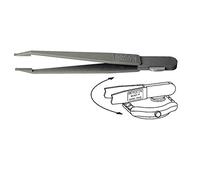 Bergeon 6460-P Plastic Battery tweezer with Battery Hatch Opener for Watches, silver, Modern