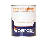 Berger Non Drip Gloss Paint Pure Brilliant White - 750Ml