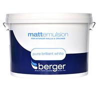Berger Brilliant White Vinyl Matt Paint- 10L Litre