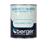 Berger JNS_433443 Quick Dry Satin 750ml Brilliant White, Plastic