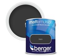 Berger Matt Emulsion Paint Black - 2.5L