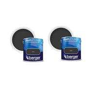 Berger Matt Emulsion Paint Black 2.5L Pack Of 2