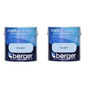 Berger Matt Emulsion Paint Blue Glass 2.5L Pack Of 2