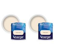 Berger Matt Emulsion Paint Frosted Cream 2.5L Pack Of 2