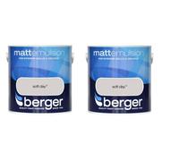 Berger Matt Emulsion Paint Soft Clay 2.5L Pack Of 2