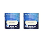 Berger Matt Emulsion Paint Sugar Spoon 2.5L Pack Of 2