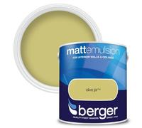 Berger Matt Walls & Ceilings Emulsion Paint 2.5L Smooth finish All colors Matt