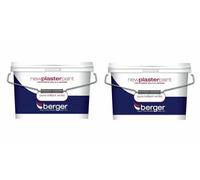 Berger New Plaster Matt Pure Brilliant White 10L Pack Of 2