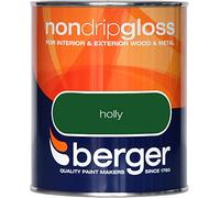 Berger Outdoor Acrylic Paint - Non Drip Gloss - 750ml - Interior Walls - Holly