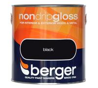 Berger Non Drip Gloss Black Paint- 2.5L litres