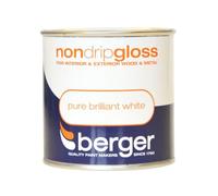 Berger Outdoor Paint Non-Drip Gloss Brilliant White 250 ml