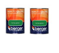 Berger Non Drip Gloss Paint Henley Green 750Ml Pack Of 2