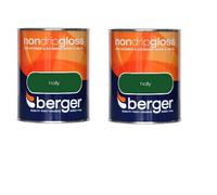 Berger Non Drip Gloss Paint Holly 750Ml Pack Of 2