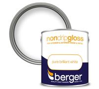 Berger Non Drip Gloss Paint Pure Brilliant White - 2.5L