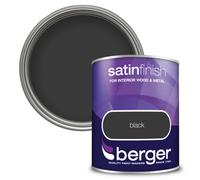 Berger Satin Paint Black - 750Ml