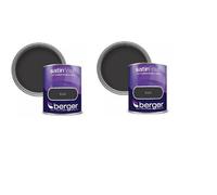 Berger Satin Paint Black 750Ml Pack Of 2