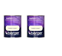 Berger Satin Paint Boston Cream 750Ml Pack Of 2