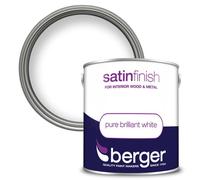 Berger Satin Paint Brilliant White - 2.5L