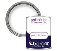 Berger Satin Paint Brilliant White - 750Ml