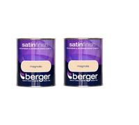 Berger Satin Paint Magnolia 750Ml Pack Of 2