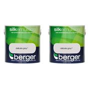 Berger Silk Emulsion Paint Delicate Grey 2.5L Pack Of 2