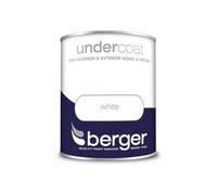 Berger Undercoat Brilliant White 750ml - Interior & Exterior Wood & Metal Prep, 8m²/L Coverage, 5089640