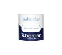 Berger Vinyl Matt Emulsion 1L - Pure Brilliant White, Hides Imperfections with Soft Matte Finish