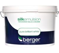 Berger Vinyl Silk Emulsion Paint Pure Brilliant White 10L Pack of 2 - 2