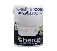Berger Weathercoat Brilliant White Smooth Exterior Paint - 5 litres
