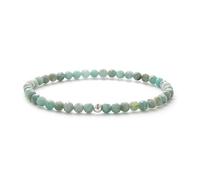 BERGERLIN Amazonite bracelet genuine with 925 Sterling silver bead - faceted beads - size L