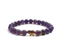BERGERLIN Elephant amethyst bracelet with natural stone pearls and crystal highlights Feel Goods