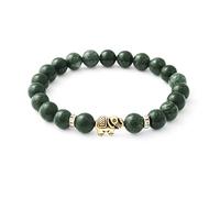BERGERLIN Elephant jade bracelet with natural stone pearls and crystal highlights Feel Goods