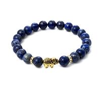 BERGERLIN Elephant jasper bracelet with natural stone pearls and crystal highlights Feel Goods