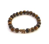 BERGERLIN Elephant tiger's eye bracelet with natural stone pearls and crystal highlights Feel Goods