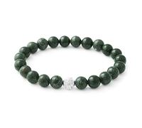 BERGERLIN Jade bracelet - Genuine pearl bracelet with natural stone and 925 sterling silver pearl Feel Goods