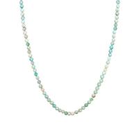 BERGERLIN necklace turquoise with bead - turquoise chain with clasp, faceted - Feel Goods (Amazonite, 925 silver - ML)