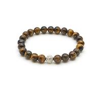 BERGERLIN Tiger's eye bracelet - Genuine pearl bracelet with natural stone and 925 sterling silver pearl Feel Goods