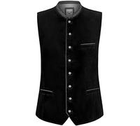 Bergfeuer Men's Trachtenweste Lorenzo Traditional Waistcoat, Black, 40