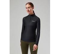 Berghaus Women's 24/7 Half Zip Long Sleeve Tech Baselayer T-Shirt, Black, 10