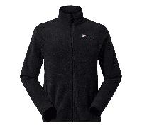 Berghaus Men's Prism Polartec Interactive Fleece Jacket | Added Warmth | Smart Fit | Durable Design, Black/Black, XS