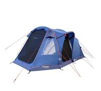 Berghaus Air 400 Nightfall 4 Man Tent with Darkened Bedroom, Separate Living Area & Sewn In Groundsheet, 4 People, Inflatable, Easy to Pitch, Tunnel, Family Camping, Festivals, 6000mm HH, Blue