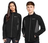Berghaus Kid’s Tyndrum Full Zip Fleece with High Neck & 2 Hand Pockets, Warm, Soft & Comfortable Midlayer Jacket for Boys & Girls (UK, Age, 9 Years, 10 Years, Regular, Black)