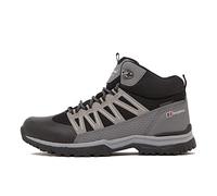 Berghaus Kids’ Explorer Mid Hiking Boot with High Traction Sole, Waterproof, Breathable, Lightweight, Durable, Vegan Friendly (Black, UK Footwear Size System, Little Kid, Numeric, Medium, 13)