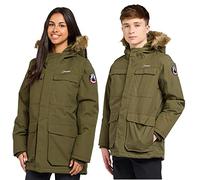 Berghaus Kids' Fourstones Parka Jacket with Adjustable Hood, Removable Faux Fur Trim, Waterproof & Insulated (UK, Age, 13 Years, Regular, Khaki)