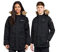 Berghaus Kids' Fourstones Parka Jacket with Adjustable Hood, Removable Faux Fur Trim, Waterproof & Insulated (UK, Age, 11 Years, 12 Years, Regular, Black)