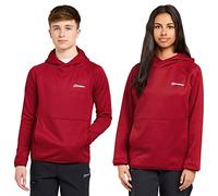 Berghaus Kids’ Logo Hoody with Kangaroo Style Pocket, Soft, Stretchy & Sporty Midlayer, Hoodie for Boys & Girls (UK, Age, 5 Years, 6 Years, Regular, Red)